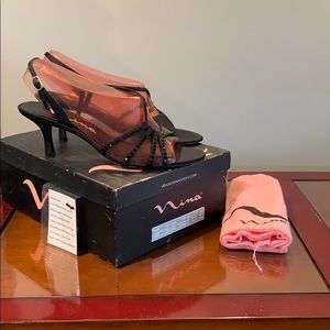 Nina Women’s Black Dress Sandals 9M